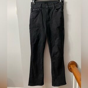 MOTHER Black The Insider Crop Not Guilty Women's Jeans